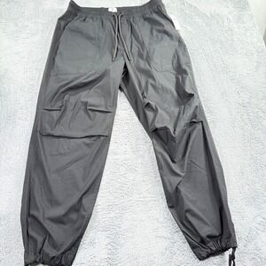 Mode of One Cargo Joggers Women XL Black New Ripstop Utility Pants Bungee Hem